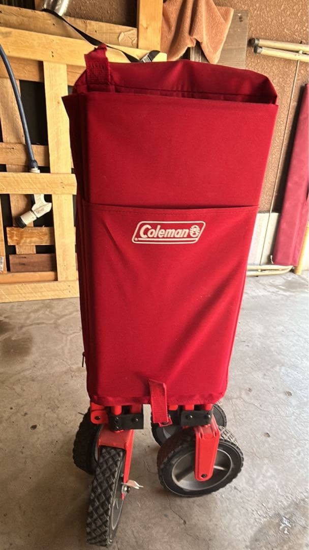 Coleman 折りたたみキャリーカート 赤