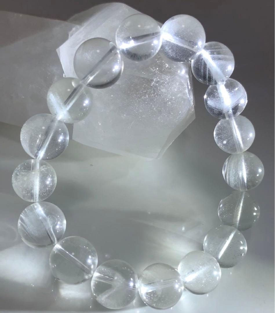 ★maxim★ ホワイト千層ファントム水晶　ブレスレット