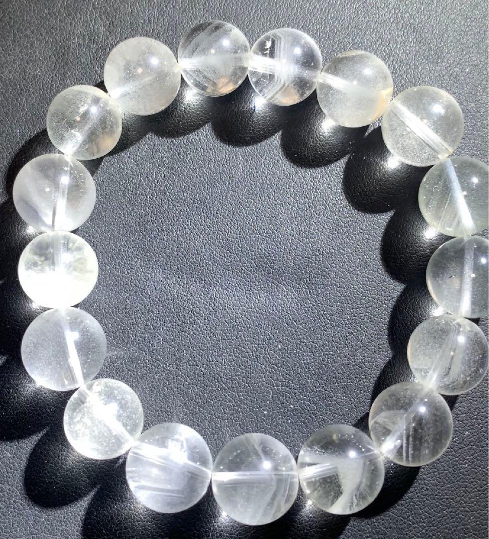 ★maxim★ ホワイト千層ファントム水晶　ブレスレット