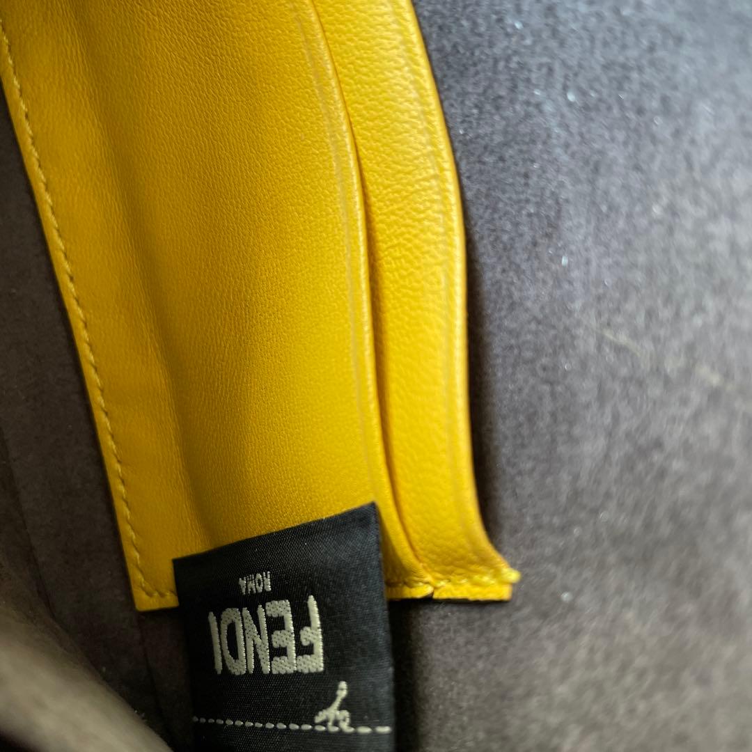 FENDI フェンディ　マイクロバゲット イエロー　シルバー金具　新品難あり