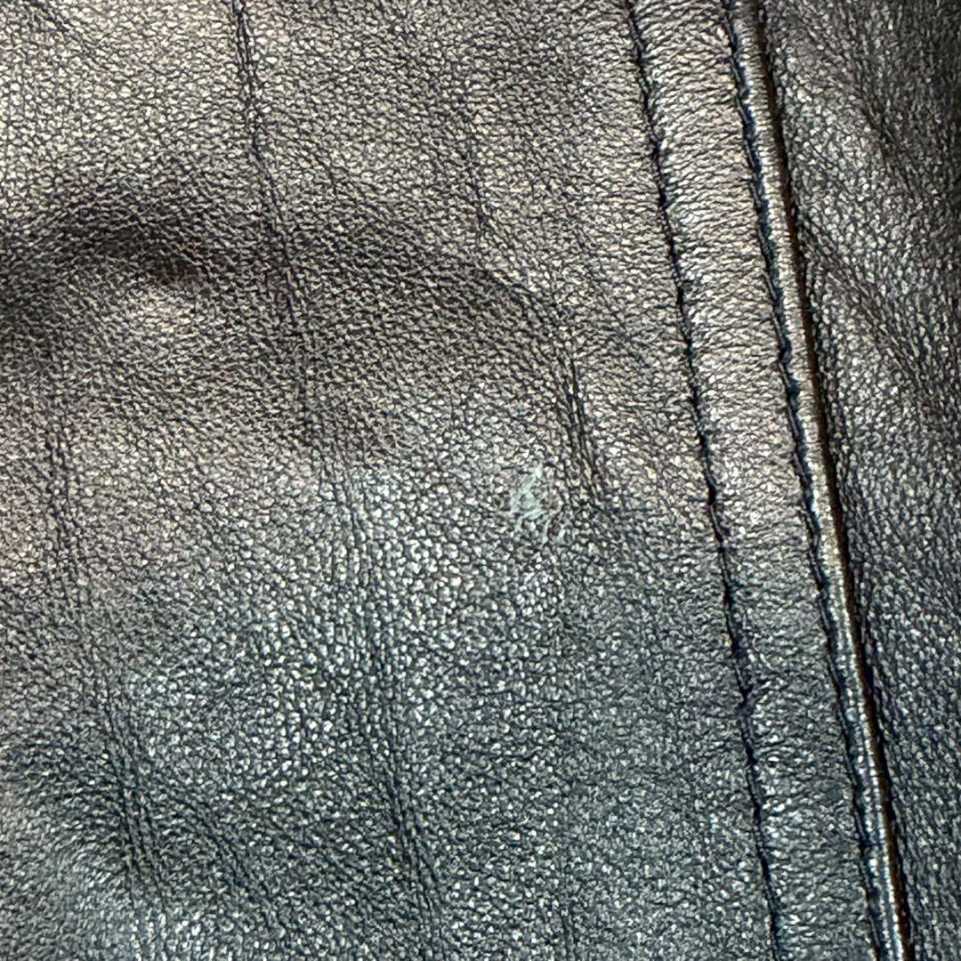 未使用 OLD UNIQLO ライダースジャケット 羊革 シングル ブラック