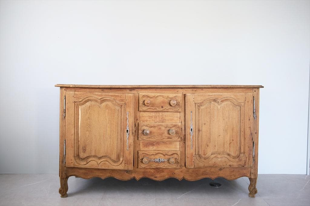 フランスアンティーク猫脚サイドボード/ショップカウンター/チェスト(90-252