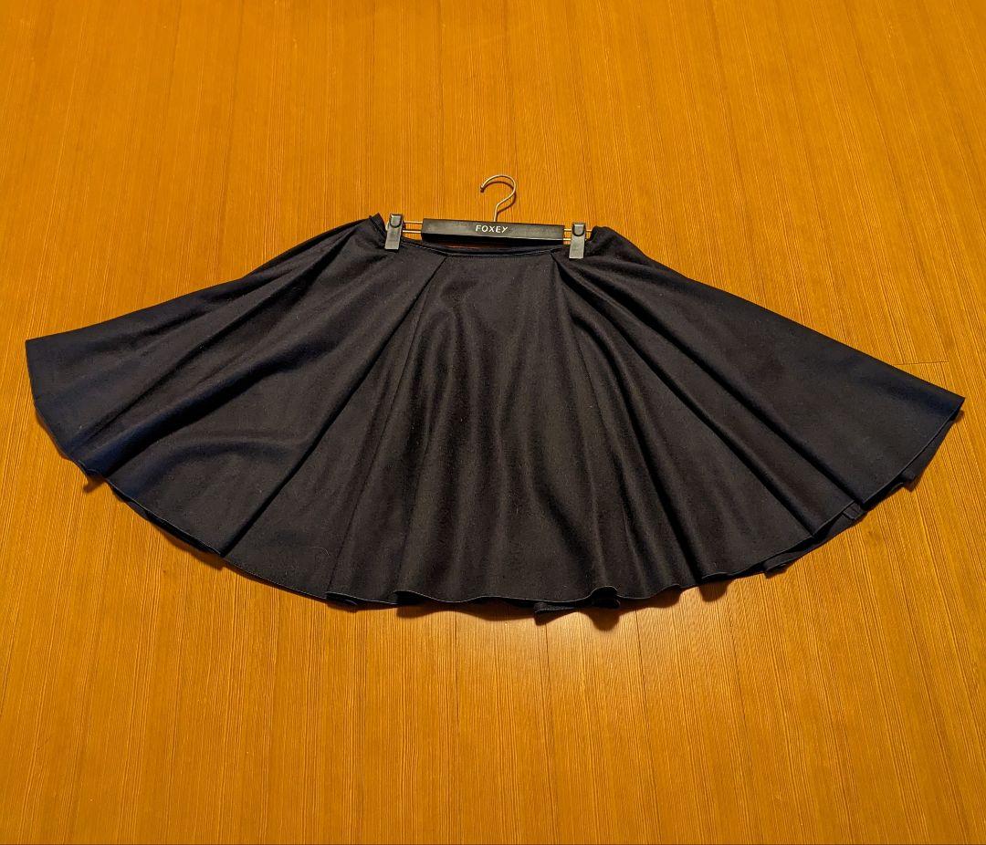 美品♡ FOXEY ウール100% たっぷりフレア スカート 42 フォクシー
