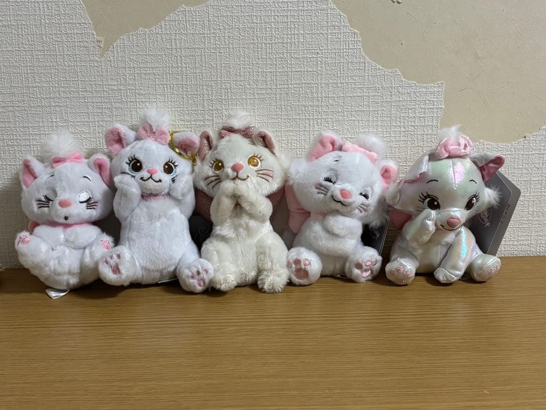 おしゃれキャット　マリー　ぬいぐるみ　キーチェーン　5点　ディズニーストア　#1