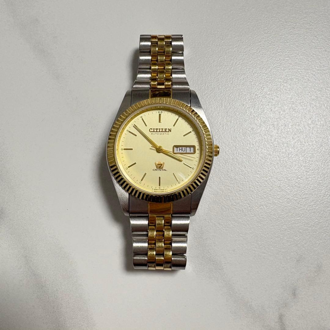 シチズン　クリスタル7 自動巻き　ゴールド