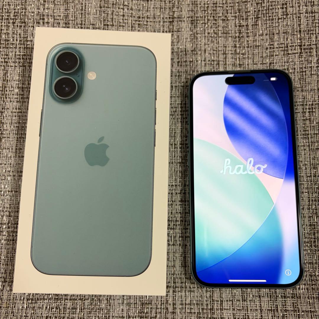 【美品】iPhone16 128GB ティール
