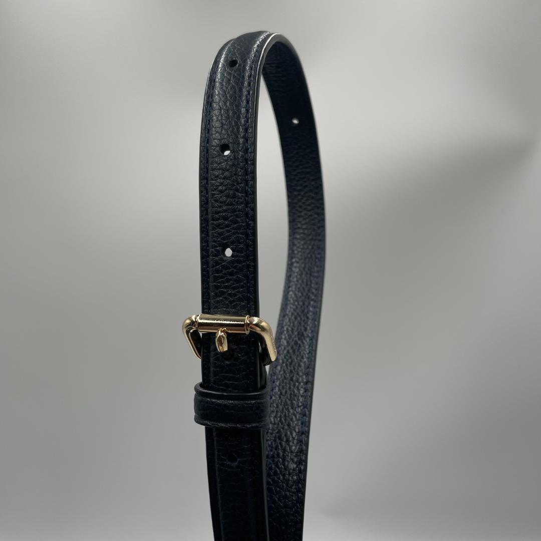 良品 COACH ショルダーバッグ レザー ブラック ホーボー 斜め掛け