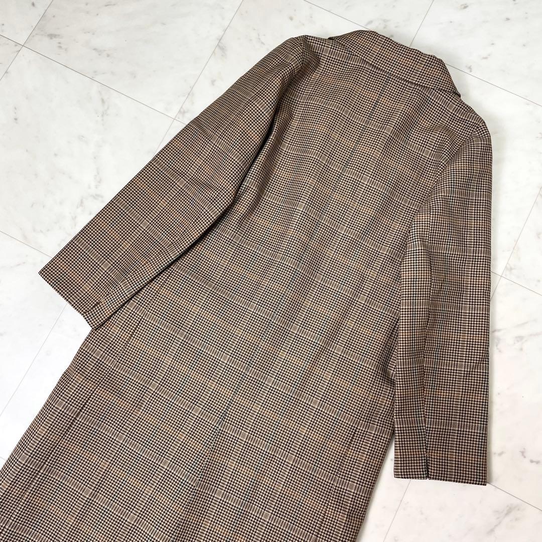 【未使用級】フレッドペリー チェスターコート チェック 8 M ブラウン