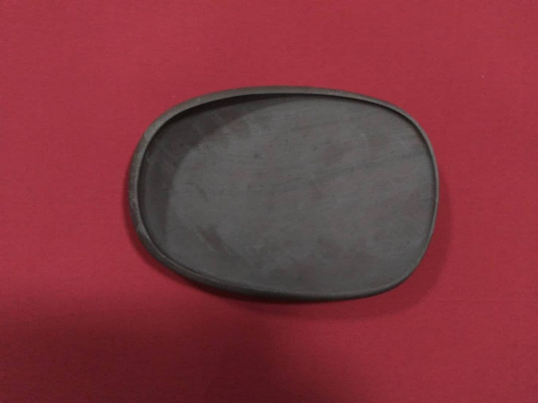 硯　麻子坑楕円硯　中国硯　7吋