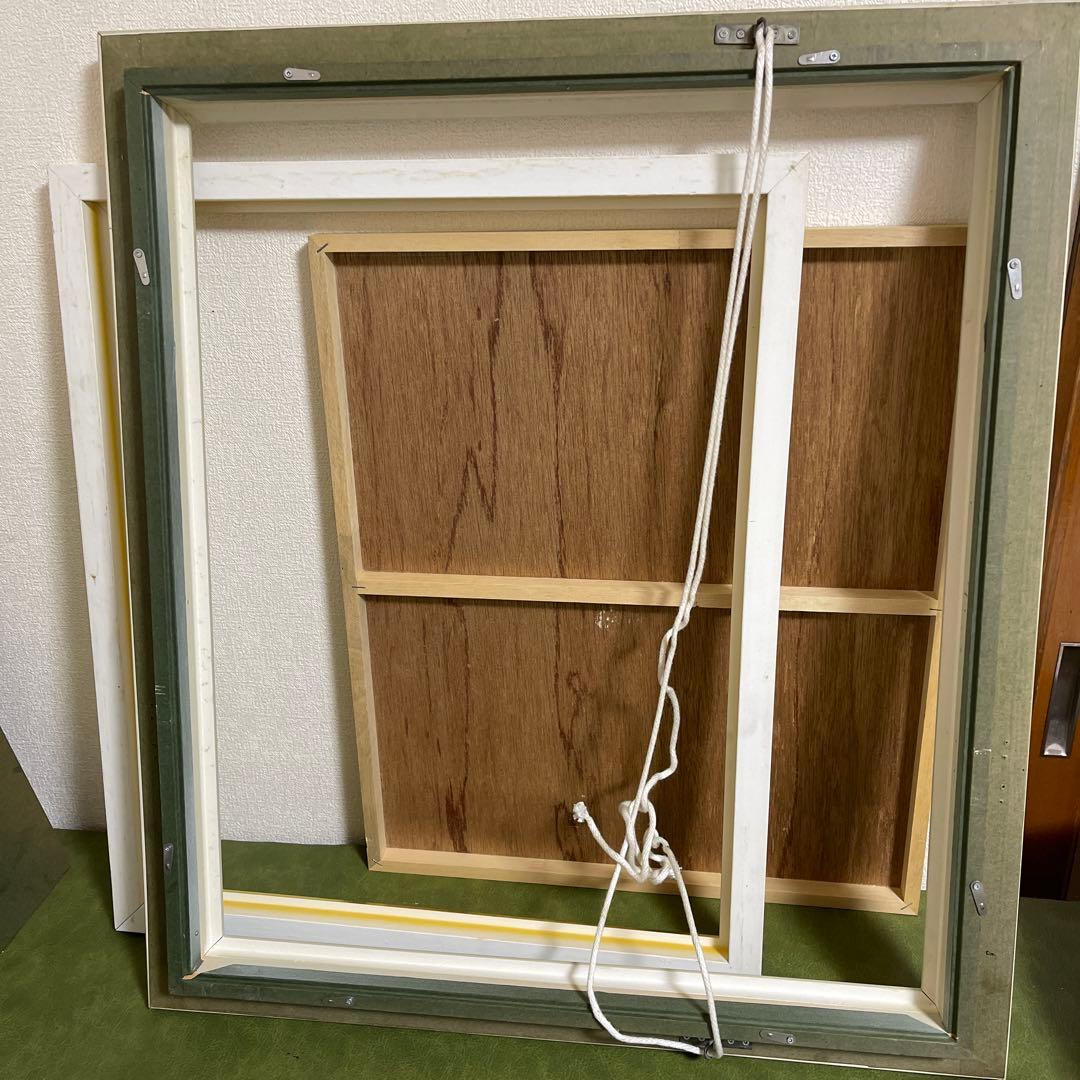 額縁　額　大型　水彩画　油彩　ガラス　木製F10サイズ？