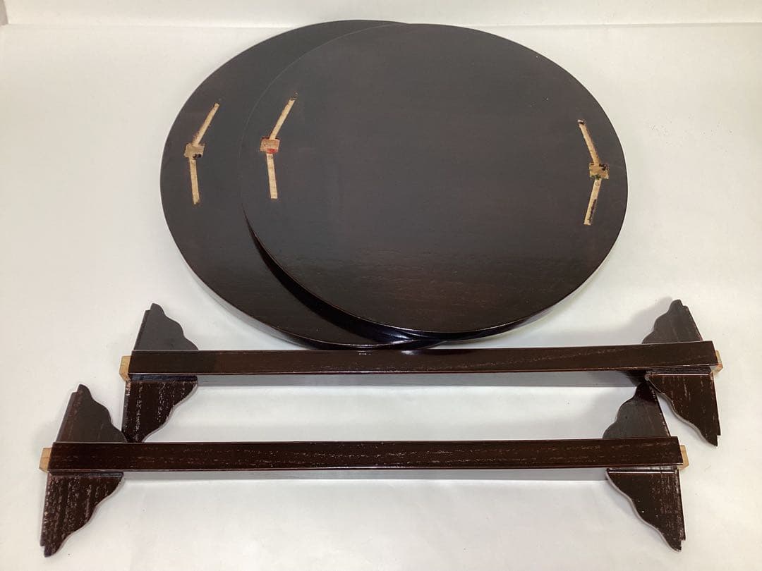 丸卓 溜塗 啄斎好 紙箱入 洗浄済 茶道具 古物品