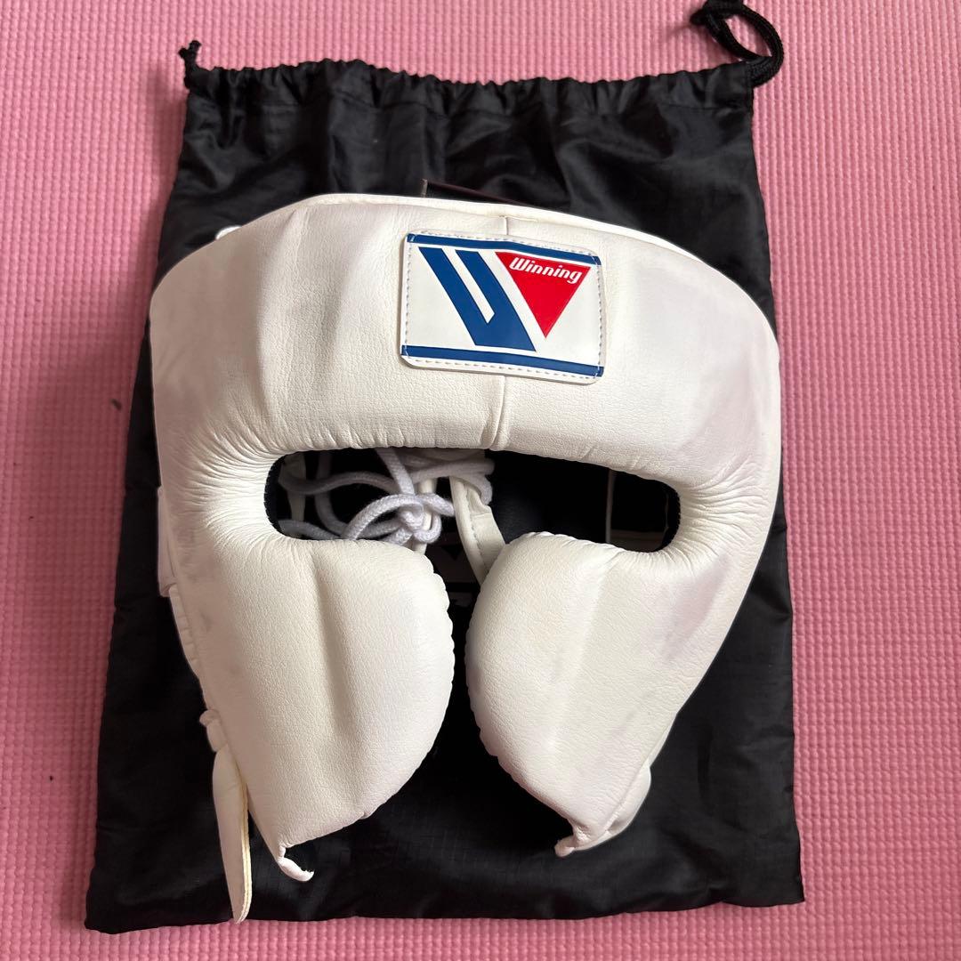 Winning ヘッドギア ホワイト Mizuno収納袋付き
