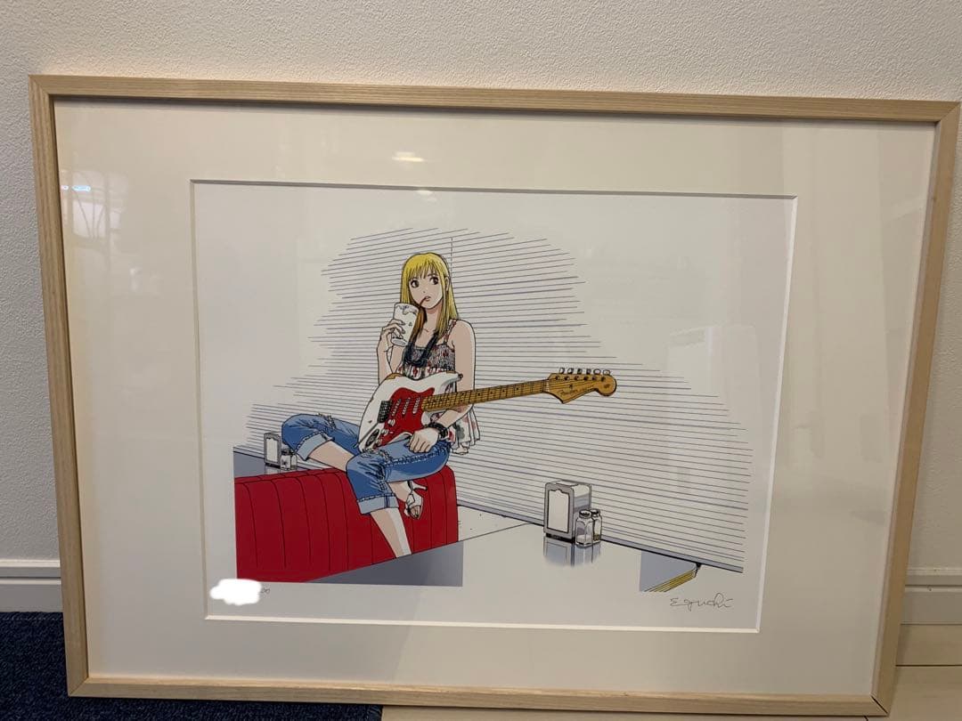 あ*ね様 江口寿史版画 『ストップ!!ひばりくん! 【ストラトキャスター】』
