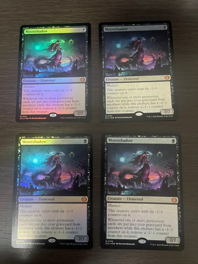 月影　英語　foil 4枚セット