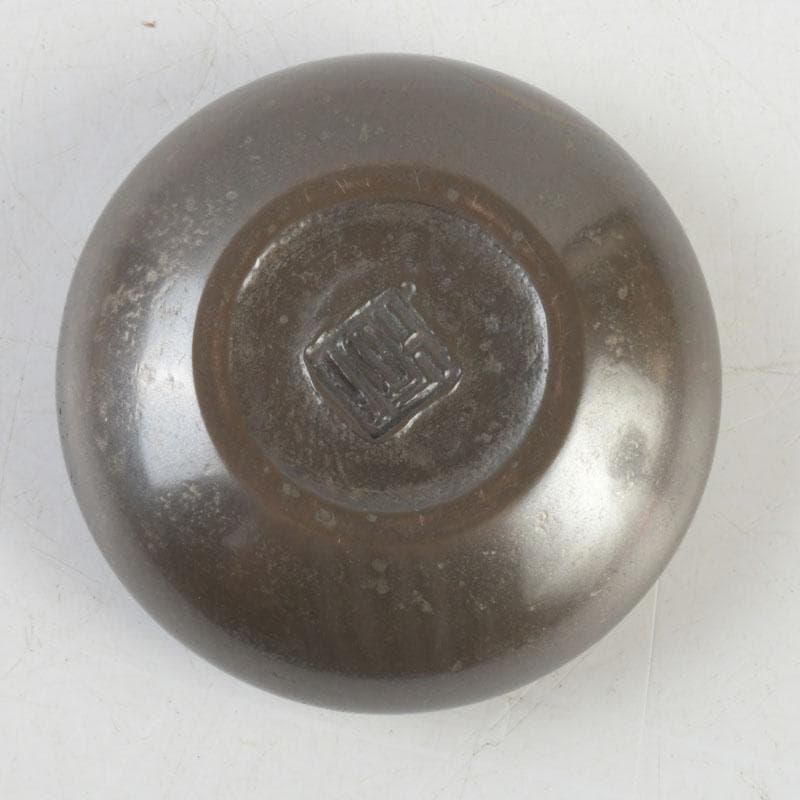 茶道具　真燁作　朧銀　かぶら香合　共箱　V　9262