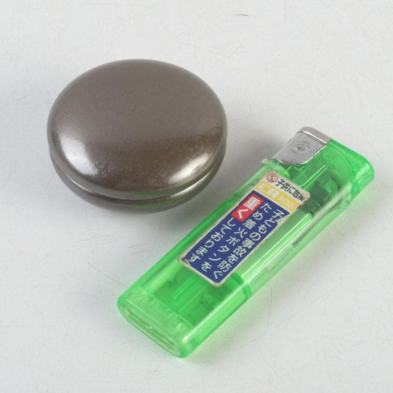 茶道具　真燁作　朧銀　かぶら香合　共箱　V　9262