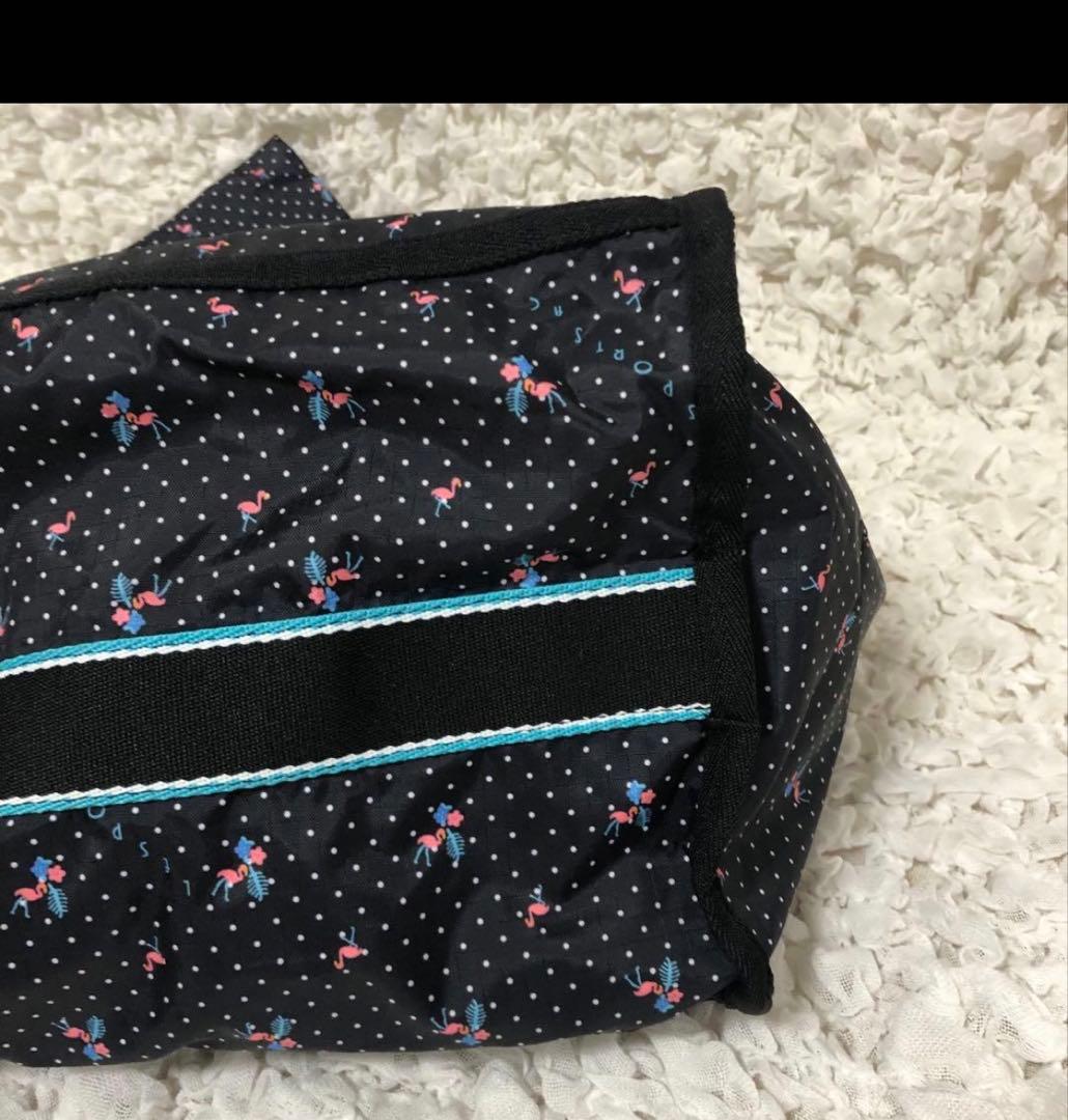 新品【LeSportsac】ボストンバッグ フラミンゴ　黒　ポーチ付き　セット②
