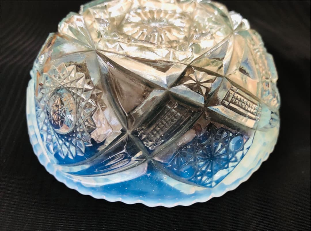 アンティーク　カットガラスの器　六芒星