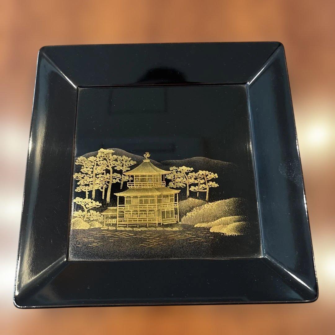 蒔絵　安原祥窓作　菓子盆10枚セット 京各所研出蒔絵　元箱