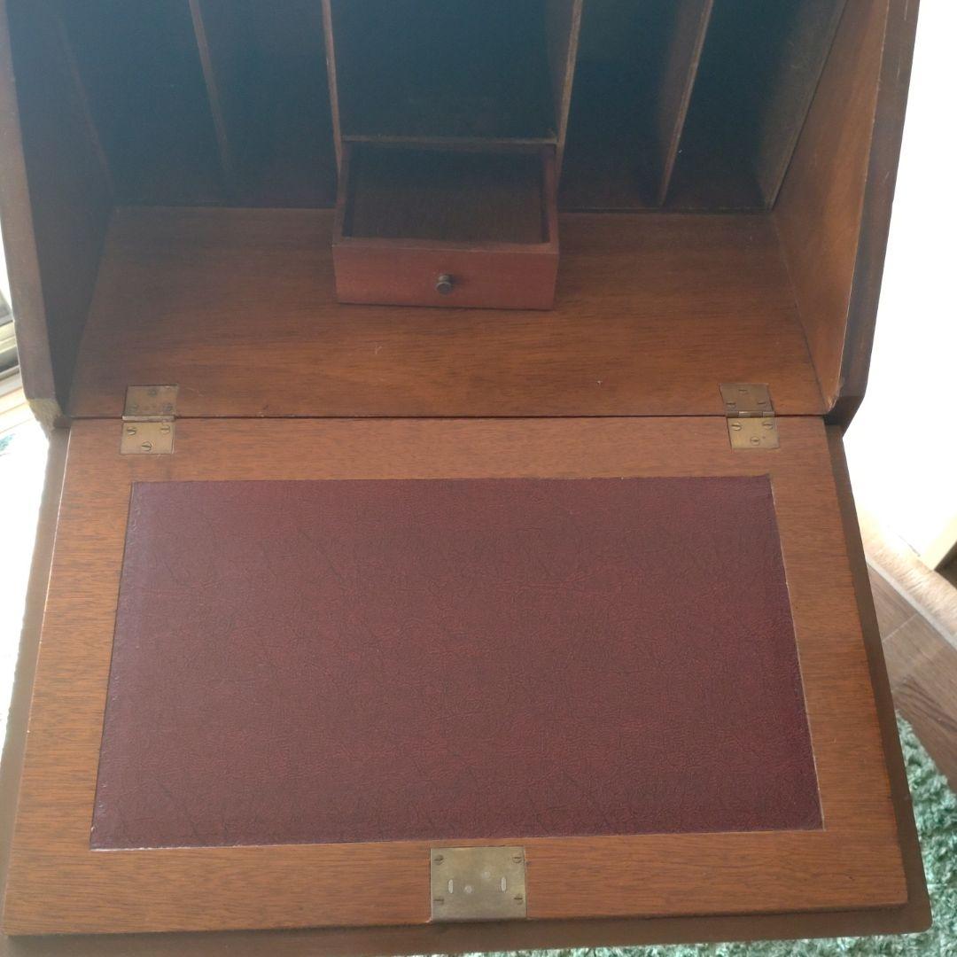 【お値引中】希少◆ライディングビューロー　アンティーク　鍵付き　猫脚