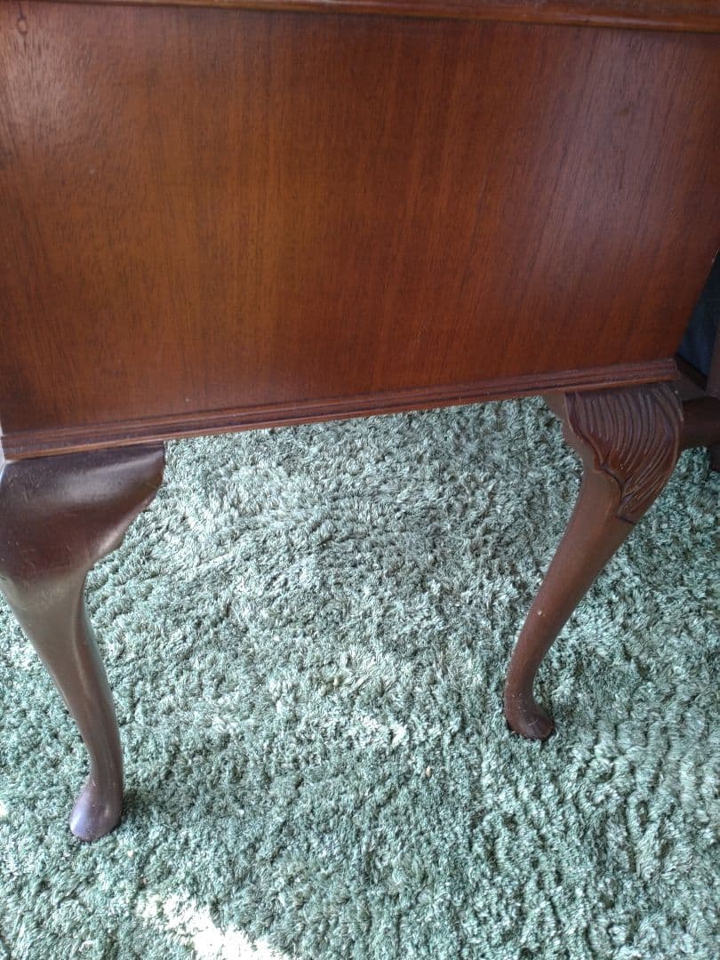 【お値引中】希少◆ライディングビューロー　アンティーク　鍵付き　猫脚