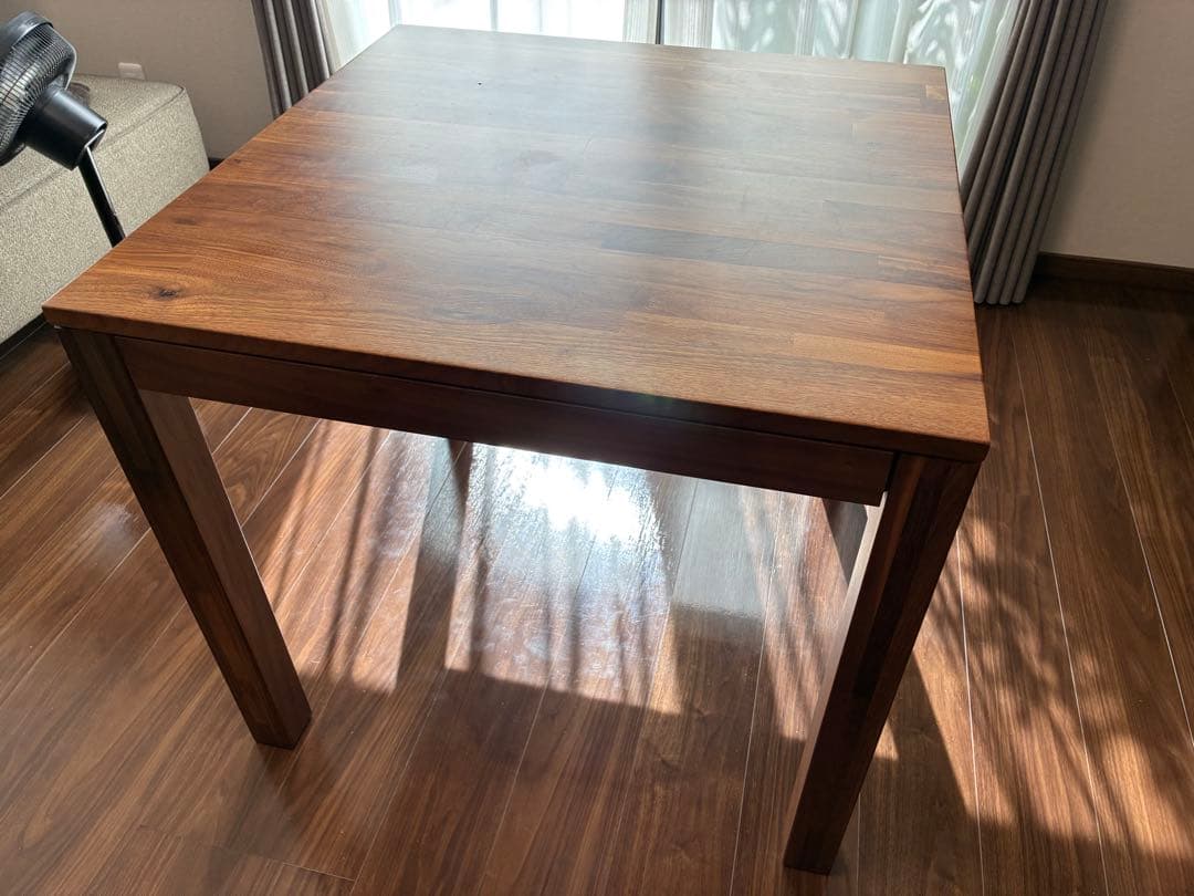 無印良品 ウォールナット ダイニングテーブル 80cm