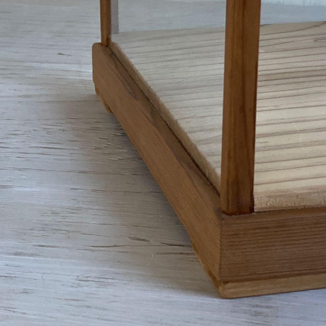 フルヒ / 古い木製ガラスケース 3段 ショーケース オープンラック