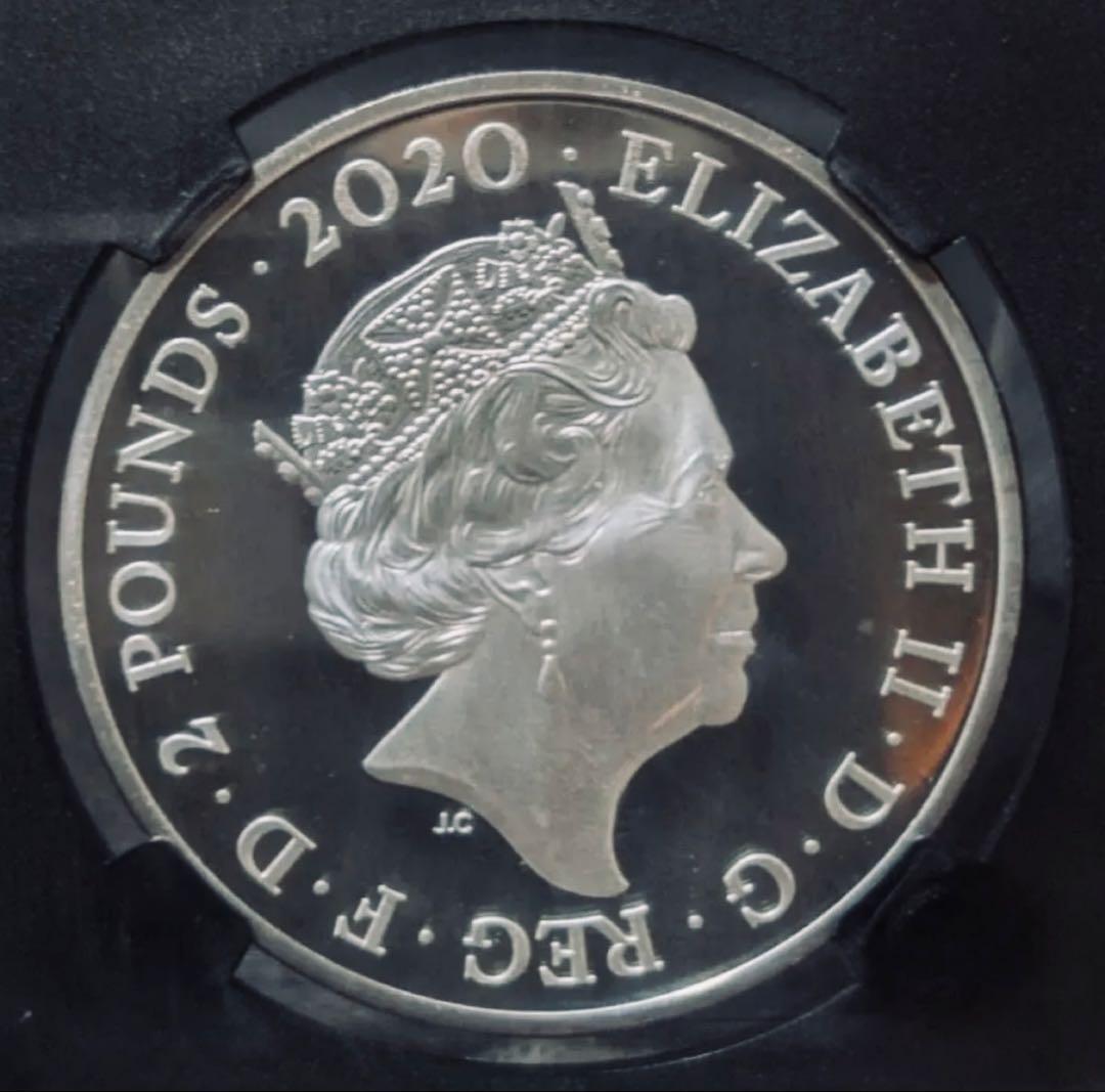 【NGC PF70 最高鑑定】2020年 英国 エルトン・ジョン カラー 銀貨
