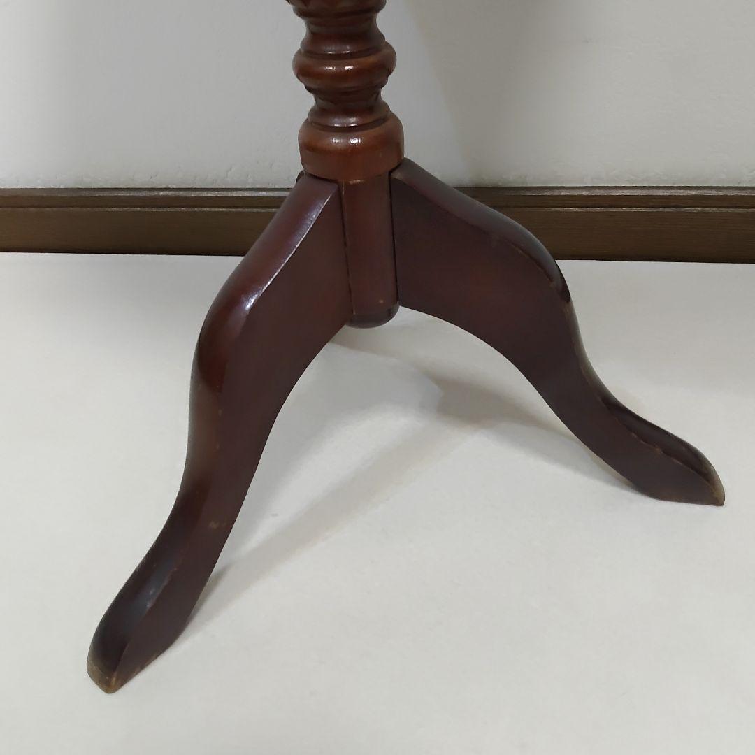 アンティーク 革張り サイドテーブル ワインテーブル