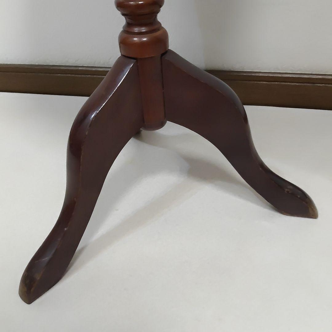 アンティーク 革張り サイドテーブル ワインテーブル