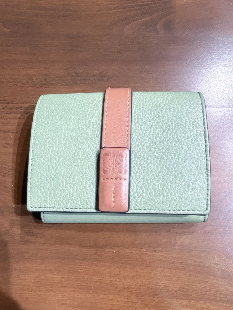 【shiroさん専用】LOEWE グリーン 三つ折り財布