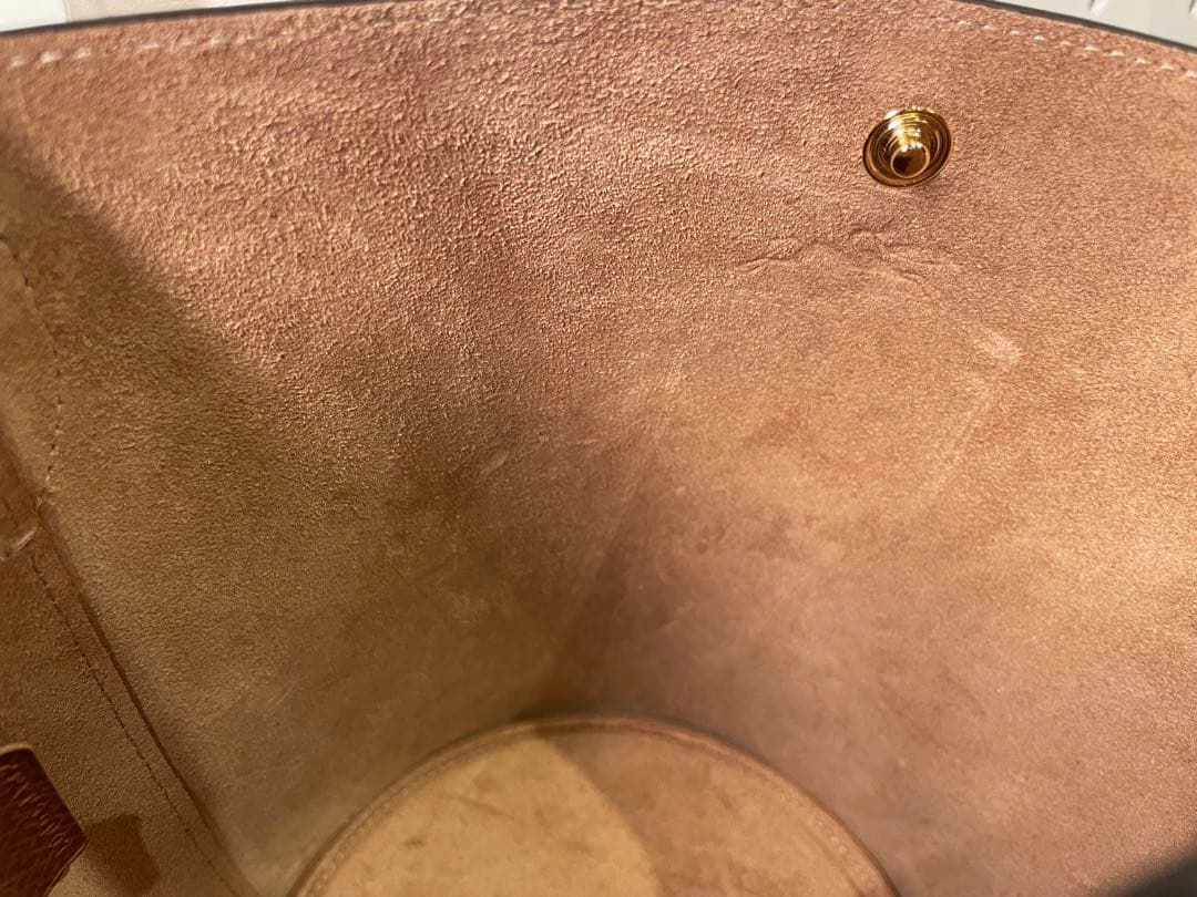 【極美品】LONGCHAMP CuirdeRussieブラウンレザーハンドバッグ