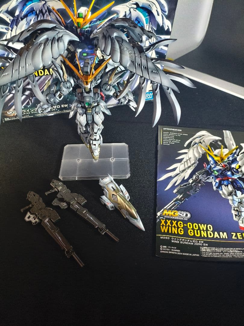 MGSD ウイングガンダムゼロ EW スノーホワイトプレリュード 全塗装完成品