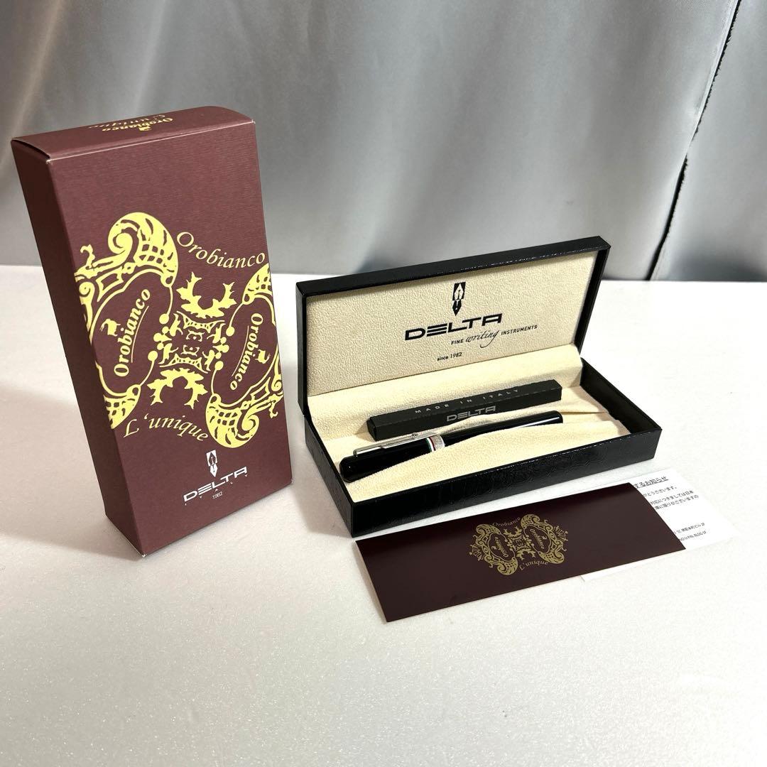 新品未使用 オロビアンコ ルニーク × デルタ コラボ 万年筆 ブラック 字幅F