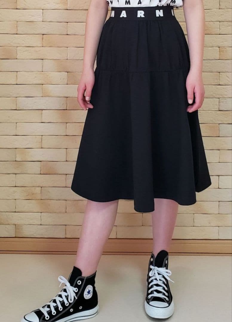MARNI ブラック フレアスカート 14y