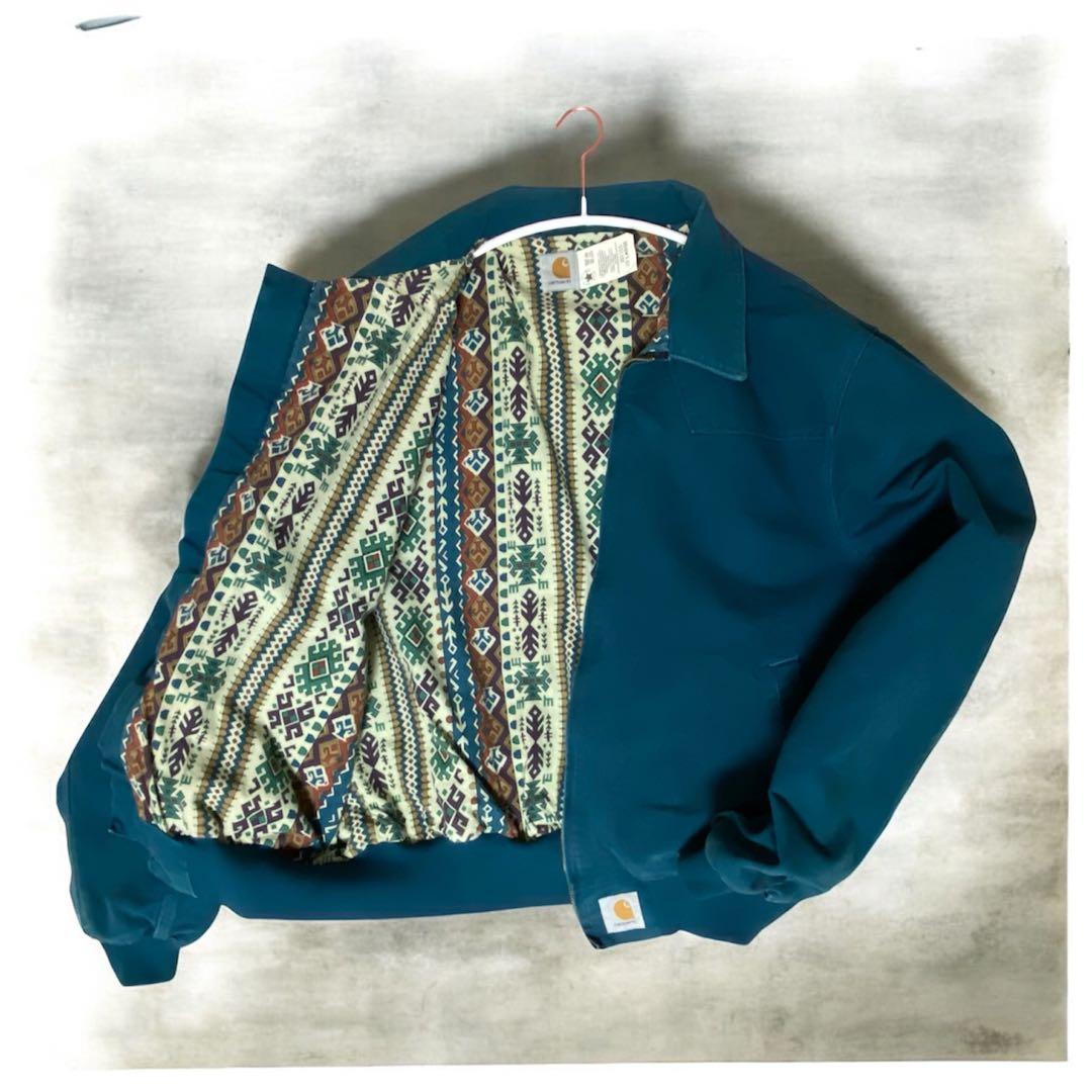 激レアサウスウエスト　カーハート　サンタフェジャケット ティールブルー USA製