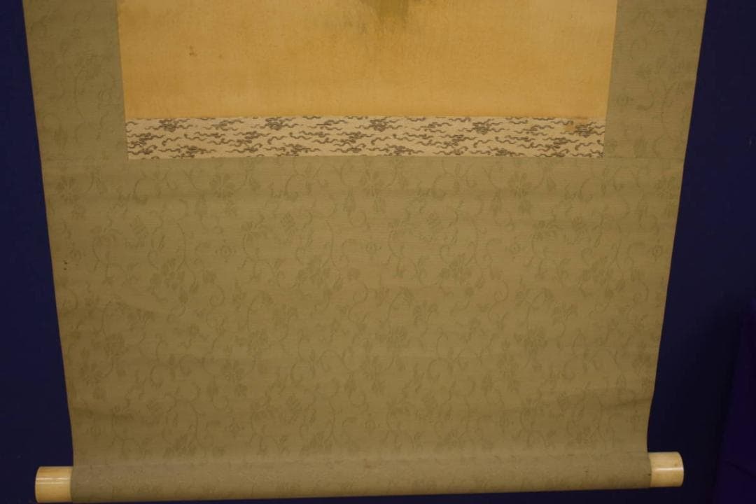 真作/大江月峰/秋山人物帰樵図/布袋屋掛軸HI-605