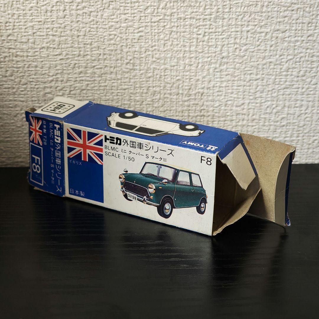 TOMICA　トミカ　ミニクーパー　青/白　輸出カラー　箱付き