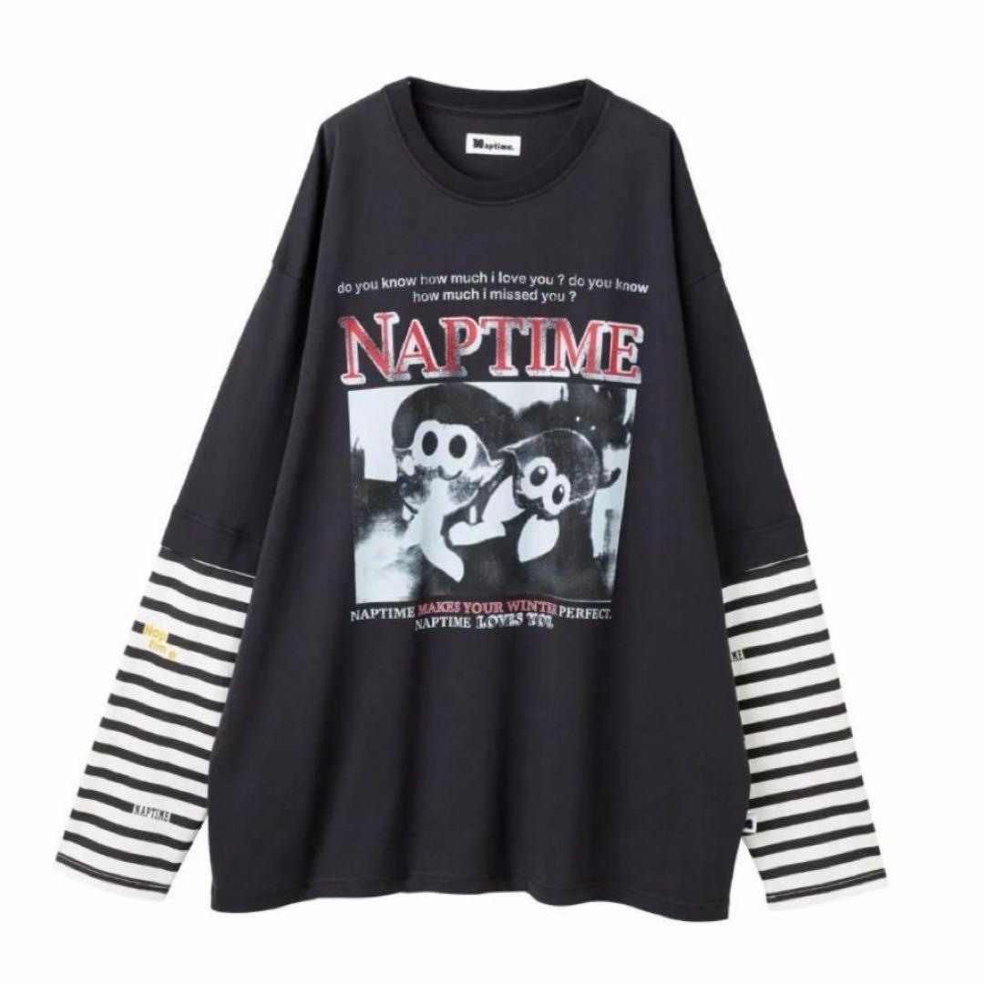 Naptime. フェイクレイヤードLONG T-SHIRTS- +ショッパー