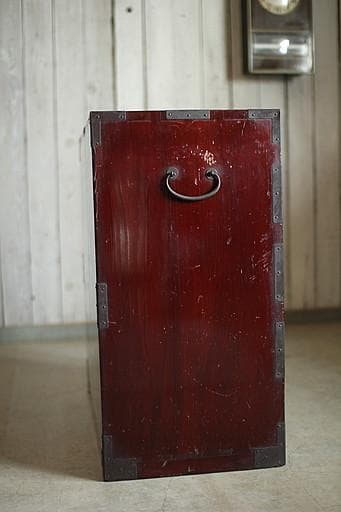 綺麗な丸金具 庄内手許箪笥　時代箪笥　古タンス　引き出し　家具　古家具
