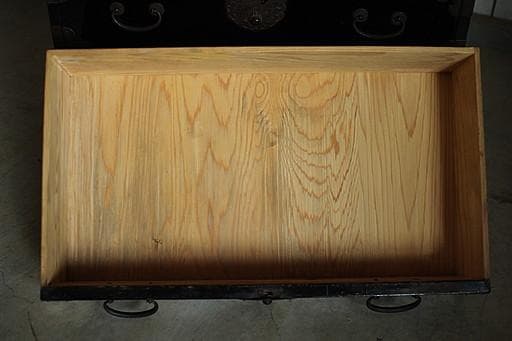 綺麗な丸金具 庄内手許箪笥　時代箪笥　古タンス　引き出し　家具　古家具