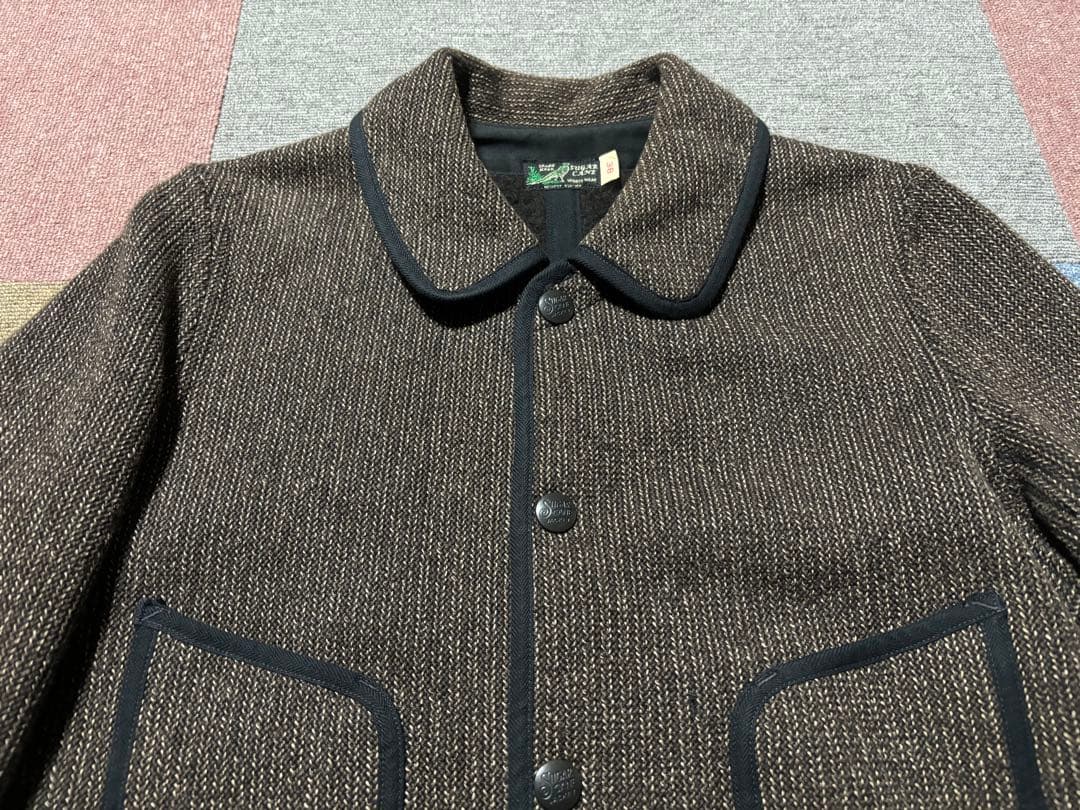 sugar cane ビーチクロス ジャケット 38 ワーク ウール ごま塩