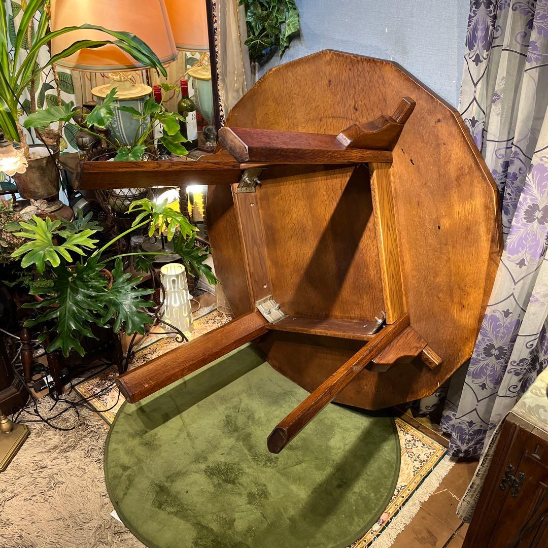 NH338ヴィンテージ オーク　１６角　ダッチカントリーダイニングテーブル