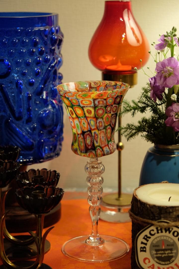 吹きガラス ワイングラス 民藝/茶碗/江波冨士子/黒木国昭/藤田喬平/舩木倭帆