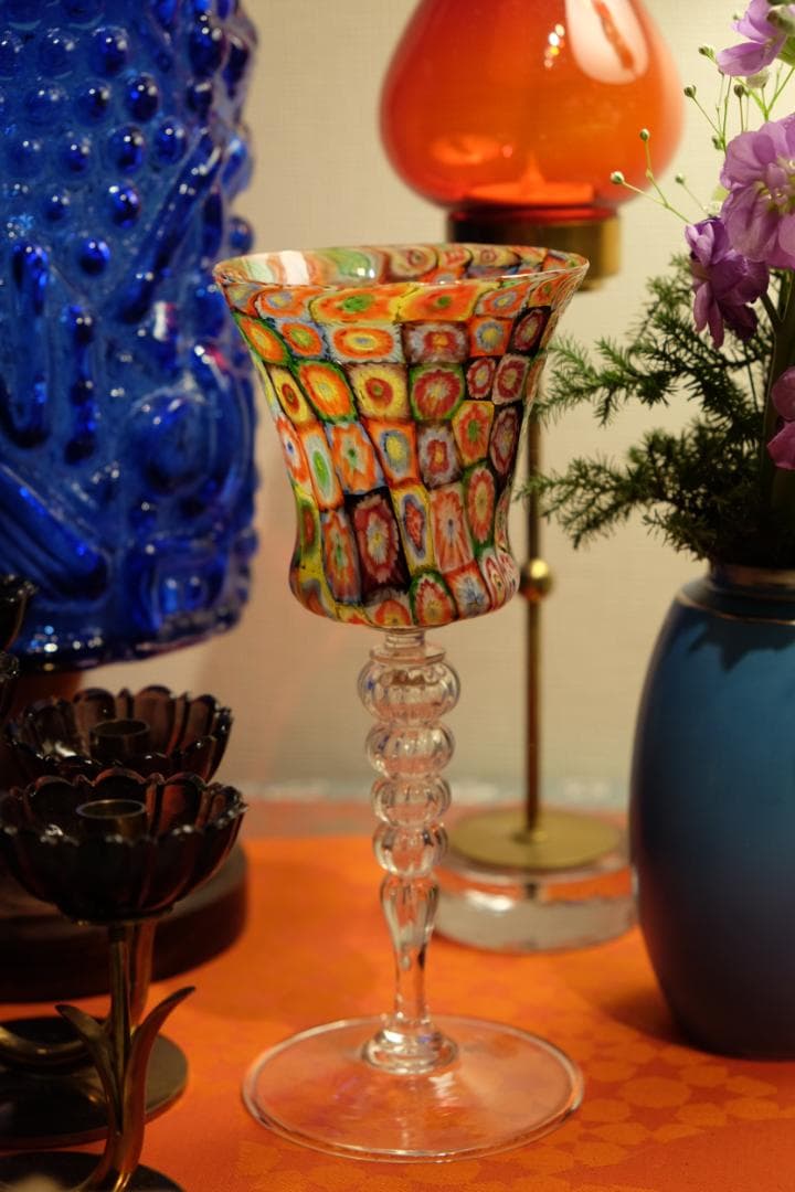 吹きガラス ワイングラス 民藝/茶碗/江波冨士子/黒木国昭/藤田喬平/舩木倭帆