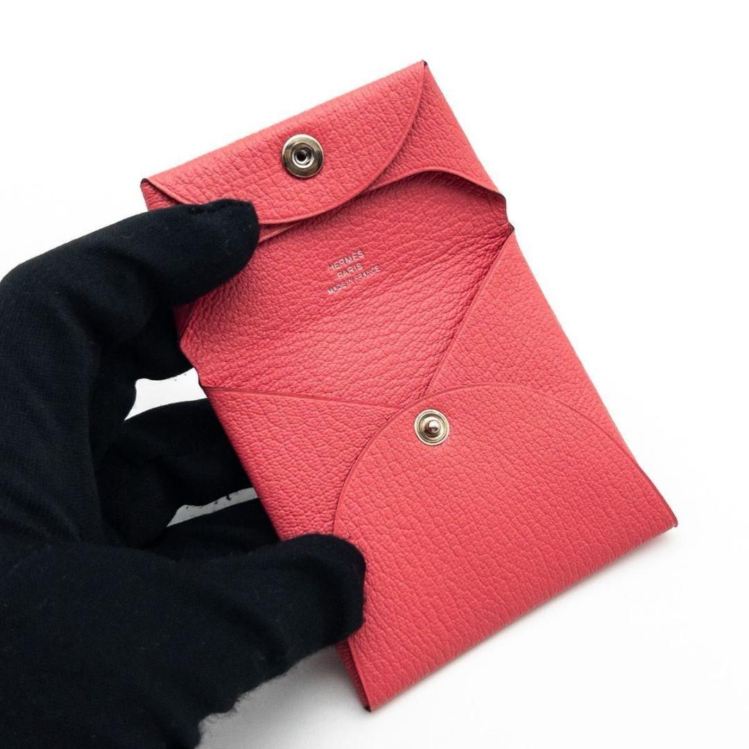 【未使用品】HERMES バスティア　ケース　小銭入れ　ピンク　エプソン