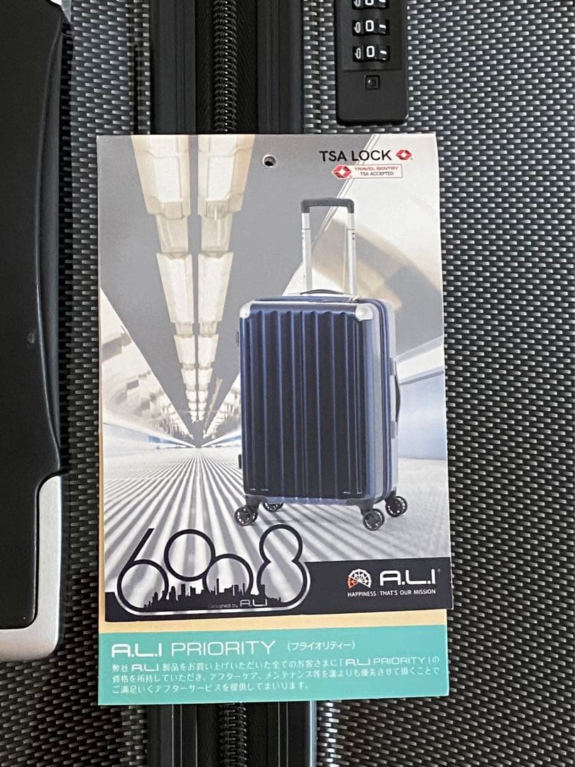 スーツケースキャリー 47L カーボンブラック ALI-6008-22 TSA付
