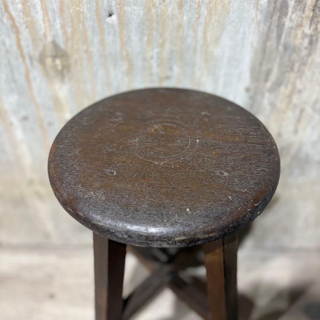 ヴィンテージ　丸スツール　ラウンドスツール　古道具