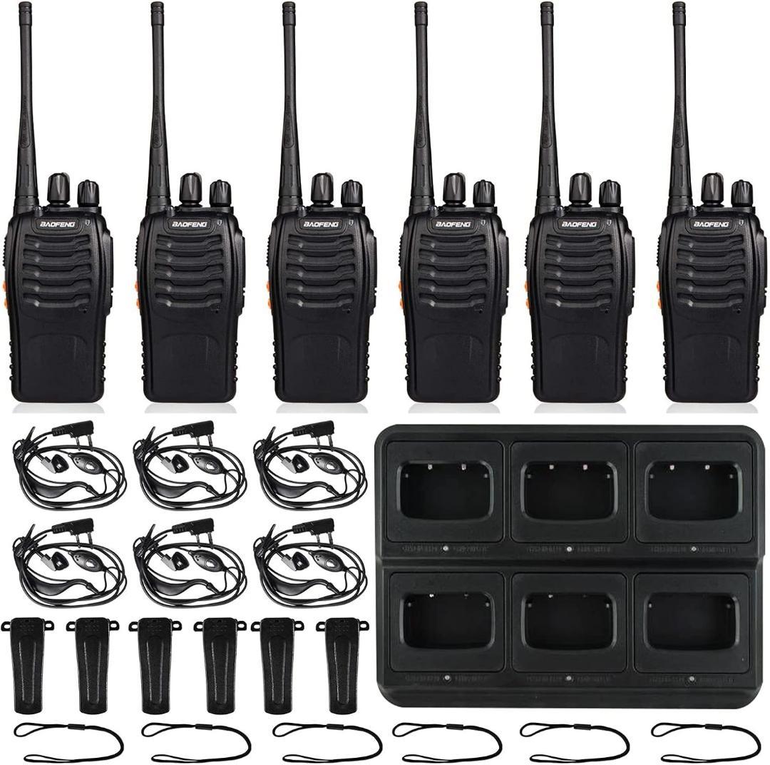 【美品】トランシーバー 無線機 充電式 2W 超長距離タイプ 6台セット