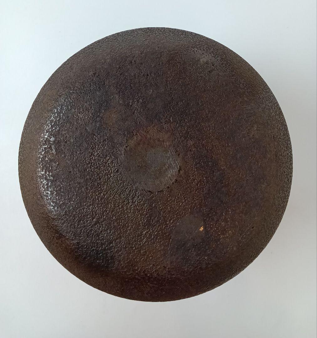 【釜師 人間国宝 佐藤浄清】筒釜 糸目地紋 茶道具 美術品 工芸品 コレクション